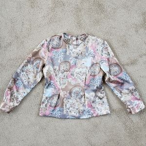 Vintage Petite Sophisticate Longsleeve Blouse Sz 4